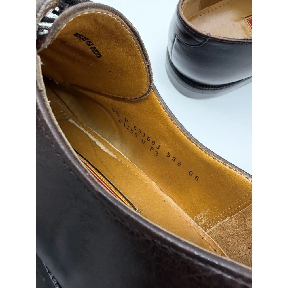 Cole Haan City Mens 9.5 D Brown Leather Split Toe Derby Dress‎ Shoes Made Italy